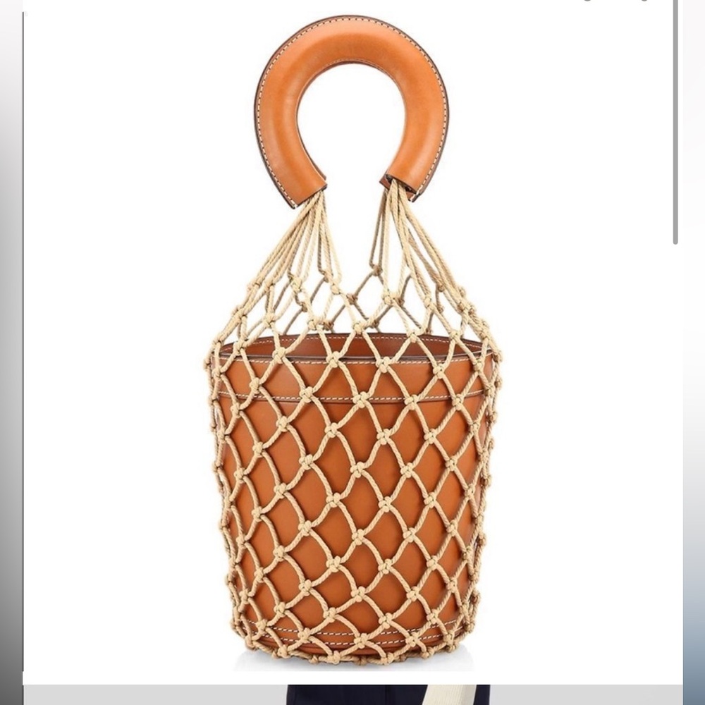 STAUD Moreau Leather Bucket Bag NEW